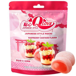 QLove Mochi 120g koláčky sáček Raspberry Custard Flavor