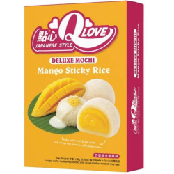 QLove Mochi Deluxe 168g koláčky Mango Sticky Rice (24)