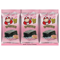 Tao Kae Noi Laver Seaweed 4g x 3ks Nori - Himalayan Pink Salt (Rong Bien)
