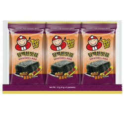 Tao Kae Noi Laver Seaweed 4g x 3ks Nori - Smoked BBQ (Rong Bien)