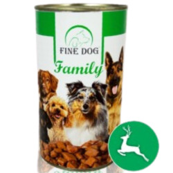 FINE DOG Family 1240g konzerva - zvěřina (12)
