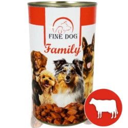 FINE DOG Family 1240g konzerva - Hovězí (12)