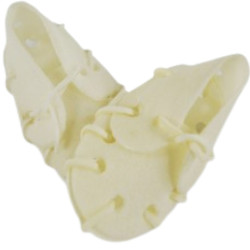 Bota bůvolí BÍLÁ s kalciem s sáčku 25ks - 3´´/8cm