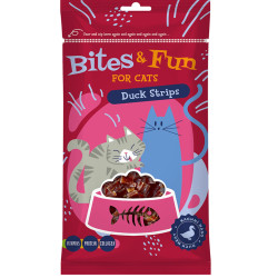 AKINU Bites and Fun Kachní stripsy pro psy 60g (20)