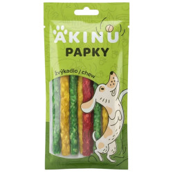 Akinu Papky tyčinky pamlsek pro psy vícebarevné žvýkací 12,5cm 9ks