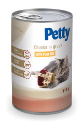 PETTY konzerva pro kočky 415g drůbeží
