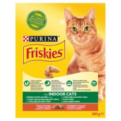 Friskies granule 300g indoorcats kuře+zelenina GK