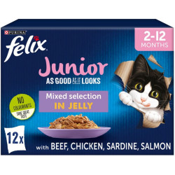 Felix Fantastic Junior (2-12měsíců) 12x85g - lahodný výběr v želé