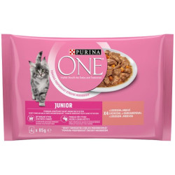 Purina One kapsička (4x85g) JUNIOR Losos s mrkví