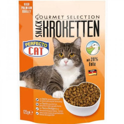 Perfecto cat Kroketten snack 125g - Kachna 28% (oranžový obal)