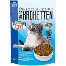 Perfecto cat Kroketten snack 125g - Atlanský losos 20% (modrý obal)
