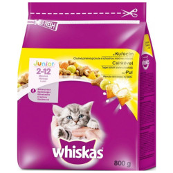 Whiskas granule 800g - Junior Kuřecí 2-12 měsíců (5)