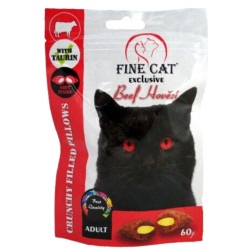 Fine Cat Exclusive plněné polštářky pro kočky 60g Hovězí (14)