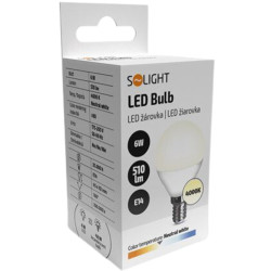 Solight LED žárovka miniglobe 6W E14 4000K 510lm