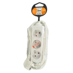 Solight prodlužovací prívod 3z 3m 3x1mm2 bílý 50/bal