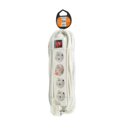 Solight prodlužovací přívod 4z 5m 3x1mm2 bílý vypínač 40/bal