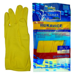 Rukavice gumové (Clanax) Latex S (bal/12par)