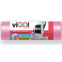 Vigo odpadkový pytel 35L 26ks LDPE s uchy - Růžový (21)