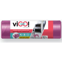 Vigo odpadkový pytel 60L 18ks LDPE s uchy - Růžový (21)