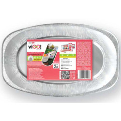 Vigo Grilovací tácky oválný 2ks Aluminium 35x24cm
