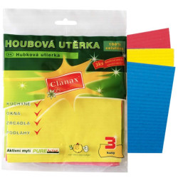 Clanax houbová utěrka 3ks 18x16x0,5cm