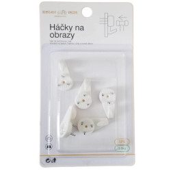 Sada plastové samolepicí háčky 5ks ITEM: B1794 (bal/12ks)