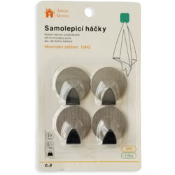 Háčky samolepicí 4ks - Kulatý ITEM: B1792 (bal/12ks)