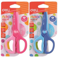 Deli nůžky dětské NEON 120mm plastové (12)