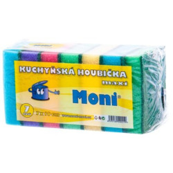Moni houbička na nádobí MAXI 7ks 7X10cm (bal/48ks)