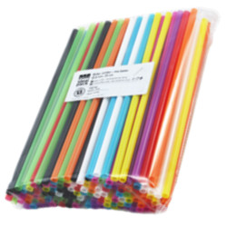 Slámky (Brčko) Flexibilní mix 225cm x 5mm 200ks mix barev