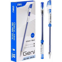 Deli gelové pero 0,5mm - modré EG90-BL (bal/12ks)