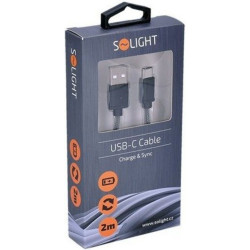 Solight USB-C kabel 2.0 A konektor - USB C 3.1 2m