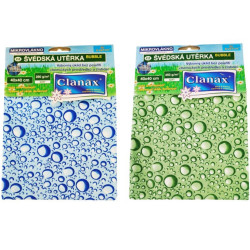 Clanax švédská utěrka Bubble 40x40cm 250g Modrá/Zelená (bal/20ks)