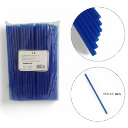 Brčka plastová znovupoužitelná Modrá 250x8mm 100ks IMC-04341