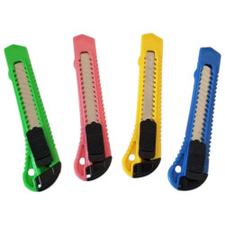 Lámací nůž 14cm 10ks MIX barev ITM-02150
