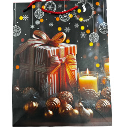 Dárková taška MERRY CHRISTMAS Size M 25,5x33x10 KOD: 700522 (12)