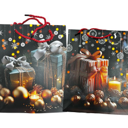 Dárková taška MERRY CHRISTMAS Size S 15x23x8,5cm KOD: 700534 (12)