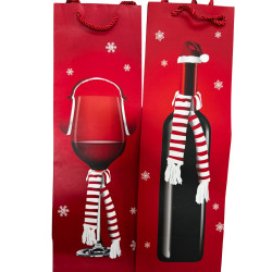 Dárková taška MERRY CHRISTMAS na víno 11,5x36x11cm KOD: 700811 (12)