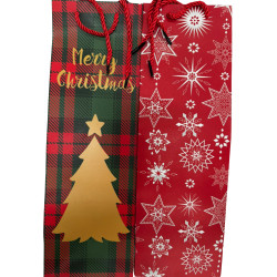 Dárková taška MERRY CHRISTMAS na víno 11,5x36x11cm KOD: 701115 (12)