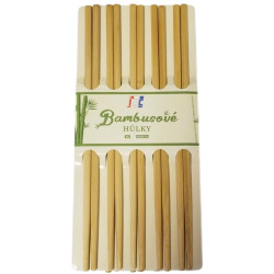 Hůlky bambusové 10 párů 5x240mm
