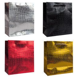 Dárková taška 26x32x10cm Metallic croc IMC-06339 (bal/12ks)