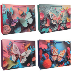 Dárková taška 32x25,5x11cm AI Motýl V2 IMC-06459 (12ks/bal)