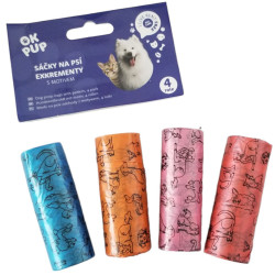 Sáčky na psí exkrementy s motivem 23x29cm 15 sáčku 4ks OKPup Poopz (12) IMC-0133