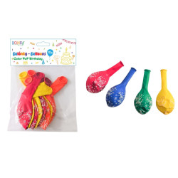 BONDI Nafukovací balónky Color Pop Birthday 10ks IMC-07696 (12sad/bal)