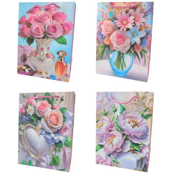 Dárková taška 18x24x8,5cm 3D Květiny a šperky IMC-08726 (12ks/bal)