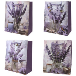Dárková taška 12x14x6cm Váza levandule IMC-09344 (bal/12ks)