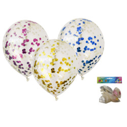 WIKY Party Balónky 5ks/30cm s konfetami W009923 (20ks/bal)
