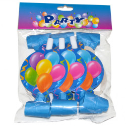 Wiky Párty frkačky s terčem Balonky 6ks W818432