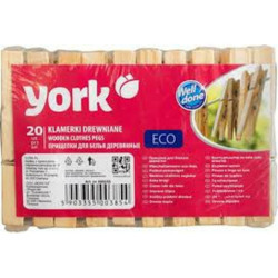 York Kolíčky dřevěné na prádlo 20ks (20)