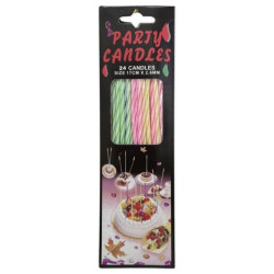 Party candles Dortová svíčka spirálová 24ks PT9931 (48)